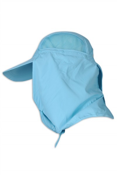 SKVC011 Ordering Sun Hat Summer Men's Fishing Hat Outdoor Cycling Sun Hat Cover Face UV Sun Hat Blue front view